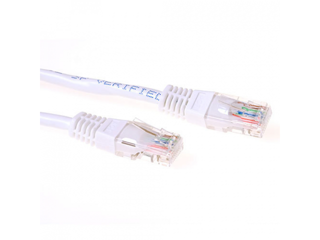 ACT White 5 meter U/UTP CAT6 patch cable with RJ45 connectors