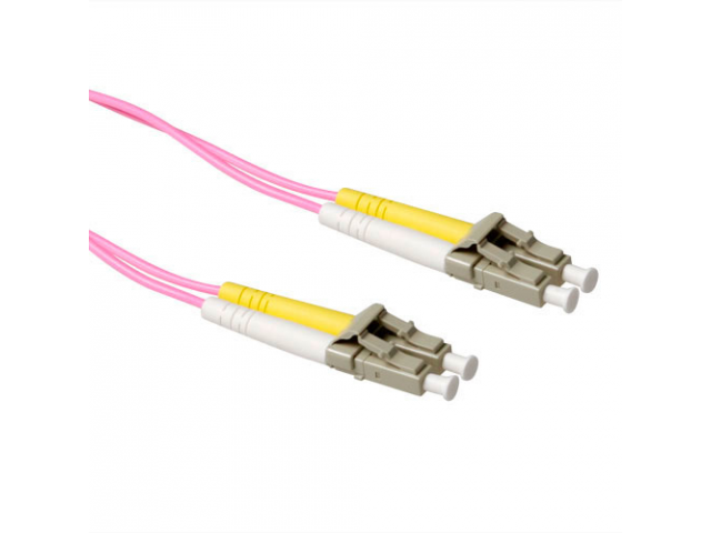 ACT 10 meter LSZH Multimode 50/125 OM4 fiber patch cable duplex with LC connectors