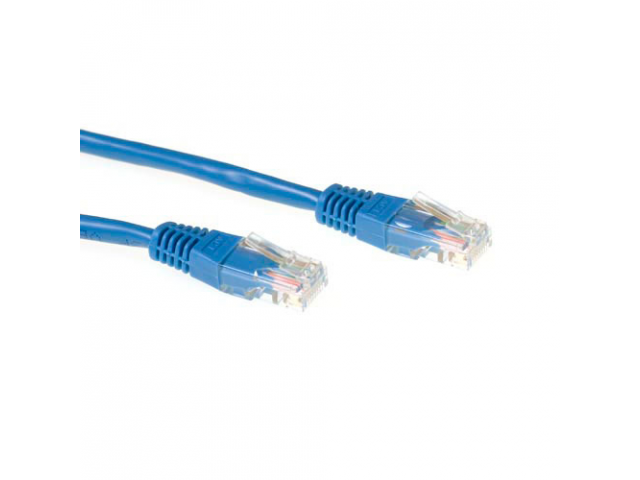 ACT Blue 1 meter U/UTP CAT6 patch cable with RJ45 connectors