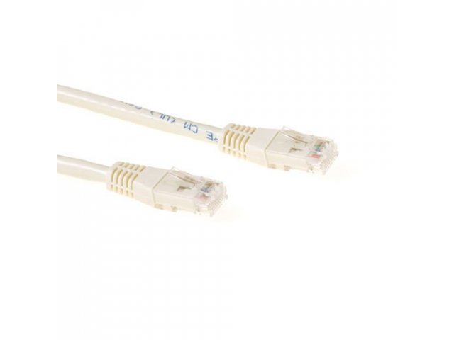 ACT Ivory 10 meter U/UTP CAT6 patch cable with RJ45 connectors