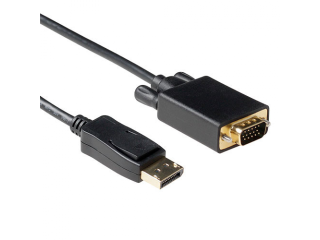 ACT 2 meter Verloop kabel DisplayPort male naar VGA male