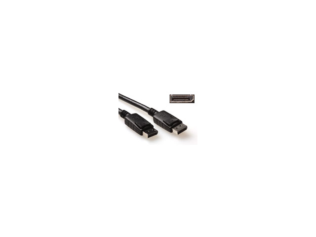 AK3982 ACT DisplayPort kabel male-male, Power Pin20 aangesloten, 5m, Zwart