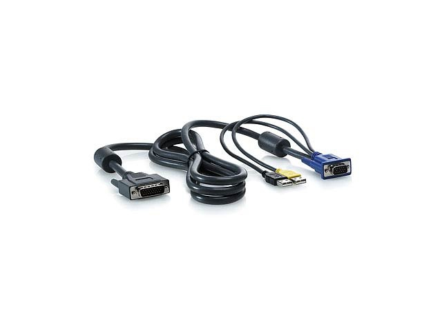 HPE 1x4 KVM Console 6ft USB Cable toetsenbord-video-muis (kvm) kabel Zwart 1,82 m