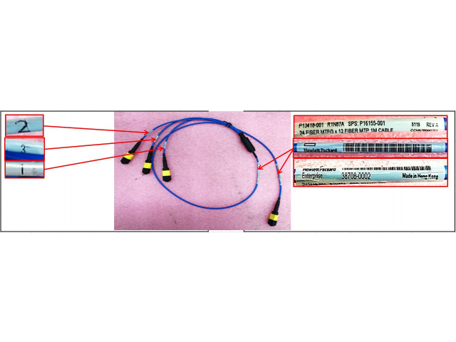 P16155-001Cable 24 fiber MPO 3 x 12 fiber MPO 1 m