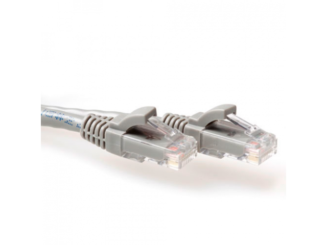 ACT Grijze 2 meter U/UTP CAT6 patchkabel snagless met RJ45 connectoren