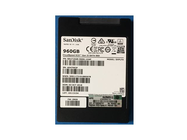 P09195-001 HPE SPS-DRV SSD 960GB SFF SATA MU