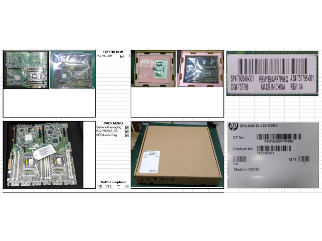 790549-001 HPE System I/O board (motherboard) assembly DL120 G9 - For Intel Xeon E5-2600 series v3 processors only