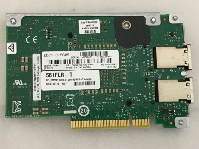 857162-B21 HPE Eth 10Gb 2P 561FLR-T X540 Adapter