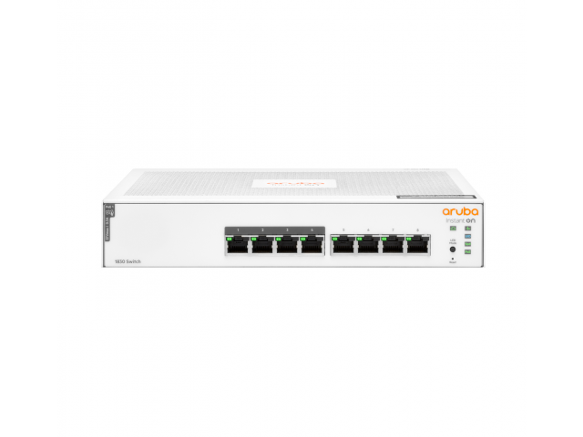 HPE Aruba Networking Aruba Instant On 1830 8G 4p Class4 PoE 65W Managed L2 Gigabit Ethernet (10/100/1000) Power over Ethernet (P