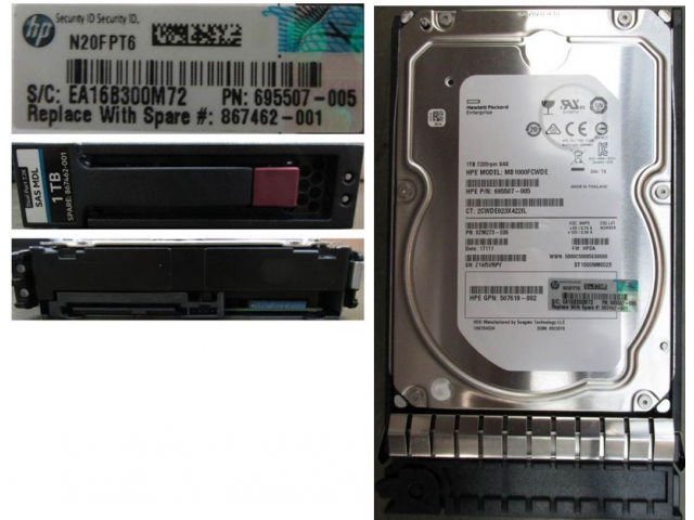 867462-001 HPE 1TB SAS hard disk drive - 6Gb/s transfer rate, 7,200 RPM, 3.5-inch large form factor (LFF)