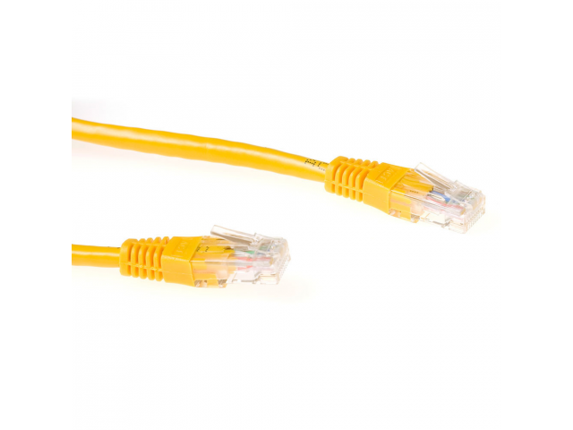 ACT Yellow 0.5 meter U/UTP CAT6 patch cable with RJ45 connectors