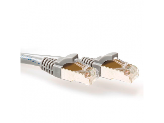 ACT Grijze 1,5 meter SFTP CAT6A patchkabel snagless met RJ45 connectoren