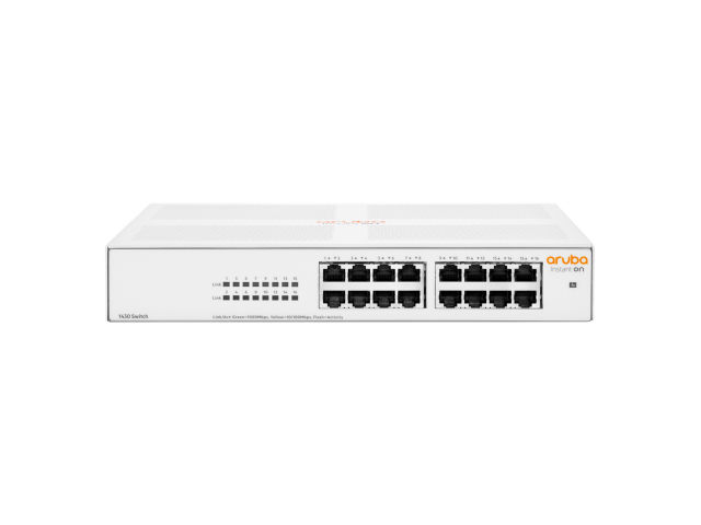 HPE Aruba Networking Aruba Instant On 1430 16G Unmanaged L2 Gigabit Ethernet (10/100/1000) 1U White