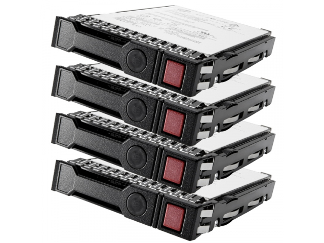 4x HPE 1.8TB SAS 12G Enterprise 10K SFF (2.5in) SC 512e DS HDD - G8 G9 G10