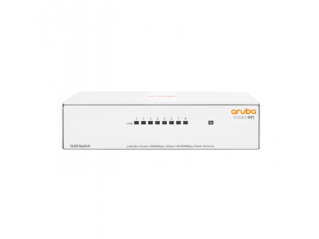 HPE Aruba Networking Aruba Instant On 1430 8G Unmanaged L2 Gigabit Ethernet (10/100/1000) White