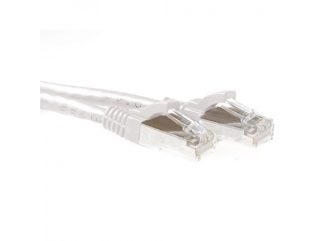 ACT Witte 2 meter SFTP CAT6A patchkabel snagless met RJ45 connectoren