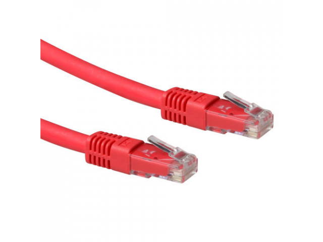 ACT Red 3 meter LSZH U/UTP CAT6A patch cable with RJ45 connectors