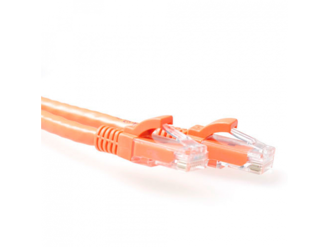 ACT Oranje 3 meter U/UTP CAT6A patchkabel snagless met RJ45 connectoren