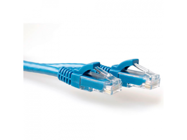 ACT Blue 1 meter U/UTP CAT6 patch cable snagless with RJ45 connectors