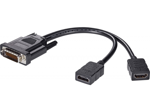 HP DMS59 Male to 2x HDMI Female